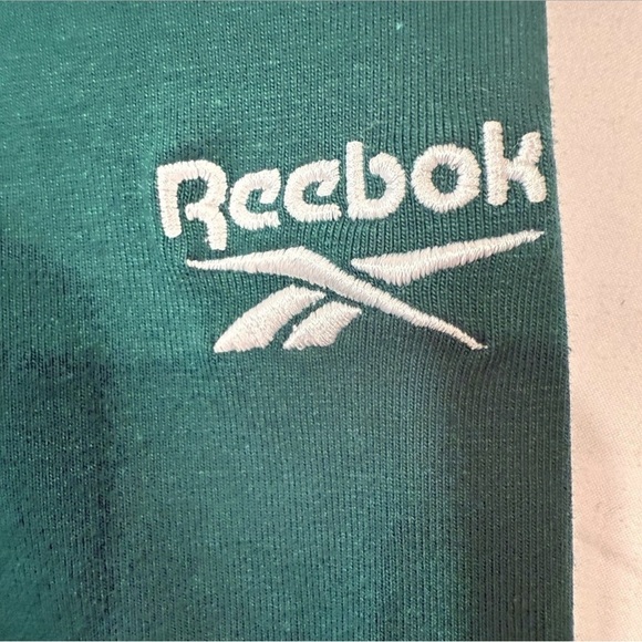 Reebok Women Leggings Mid‎ Rise Full Length Embroidered Logo Green Size Large - Picture 4 of 9
